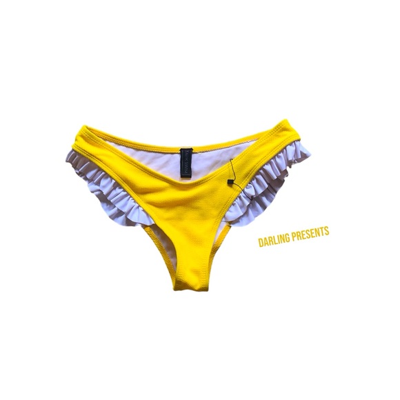 STARK RUFFLED SWIM BOTTOM WOMEN COLOR YELLOW SIZE M - Picture 1 of 3